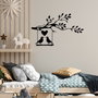 Wallity Love Of Birds Escultura de Pared de Metal Negra